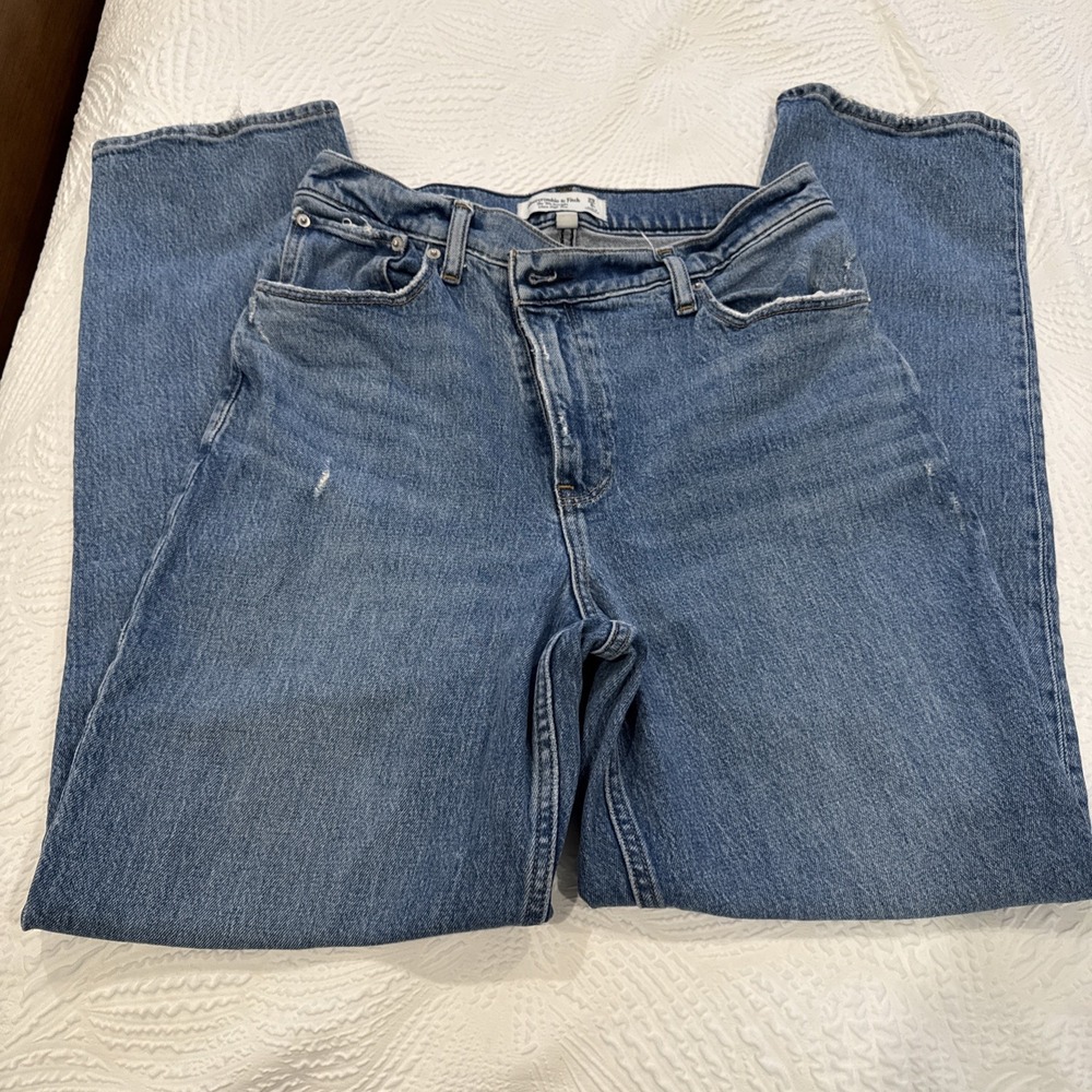 Abercrombie & Fitch The 90s Straight Ultra High Rise Jeans Womens 10 Blue 29/8 R